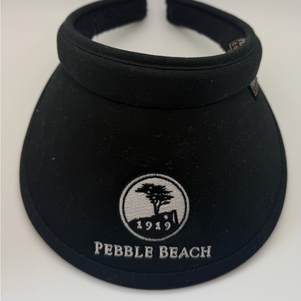 Pebble Beach Black Visor Hat